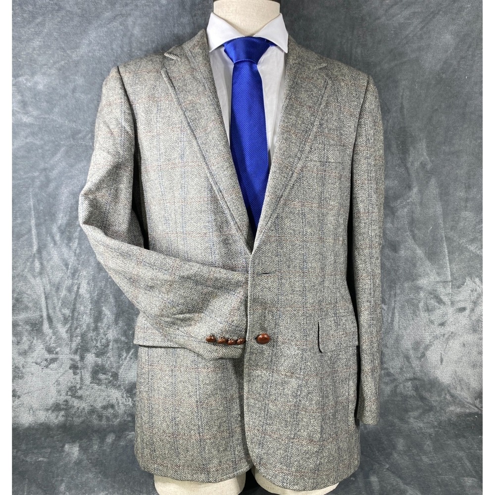 VTG Donald Brooks Blazer Jacket 44R Herringbone Camel Hair Sport Coat Union USA